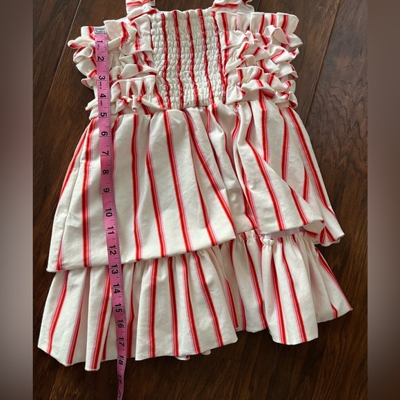 NWT Truly Me Red and White Striped Ruffle Sundress-Size 6 - Picture 5 of 5